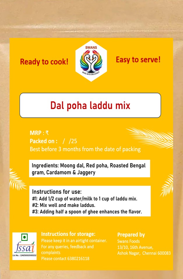 Dal poha laddu mix