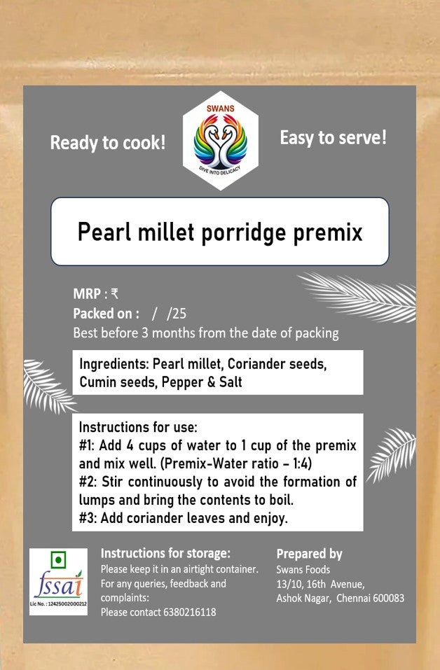 Pearl millet porridge mix/Kambu kanji maavu
