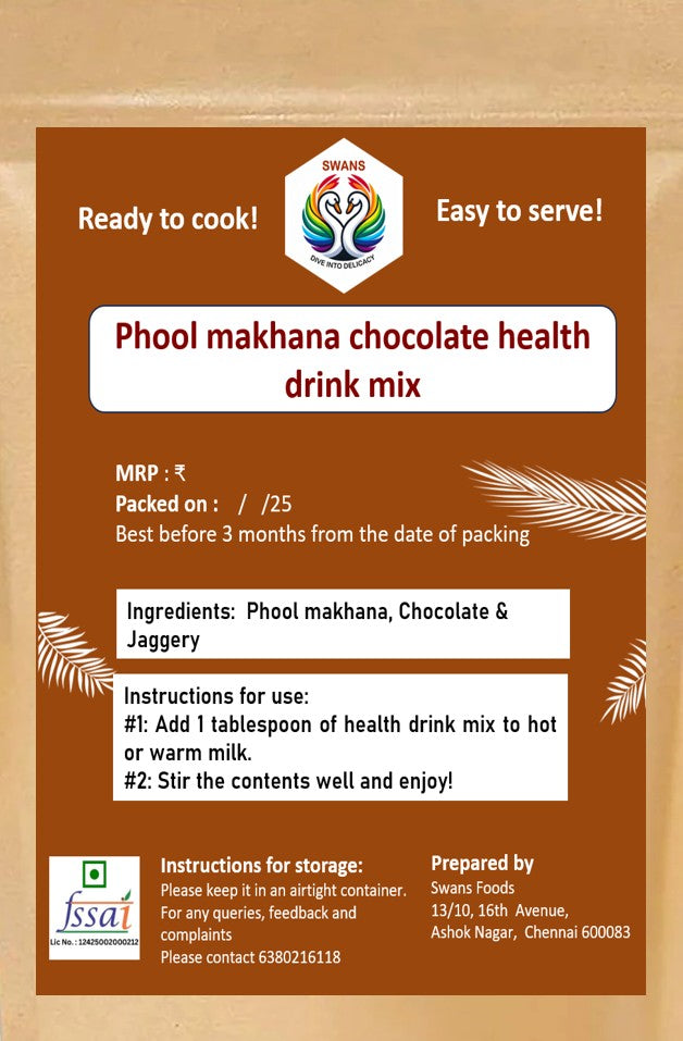 Phool makhana chocolate health drink mix
