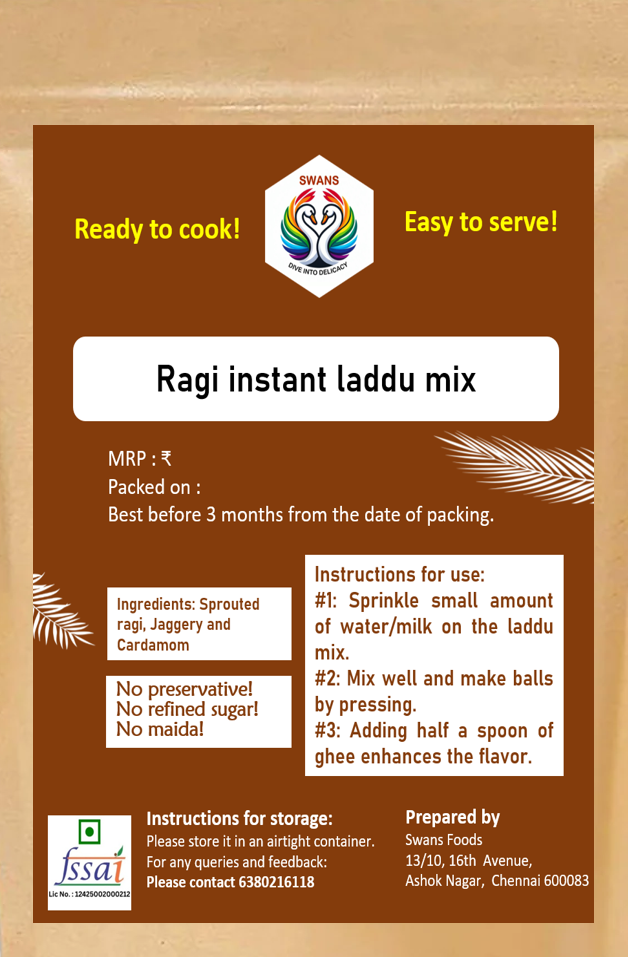 Ragi instant laddu mix