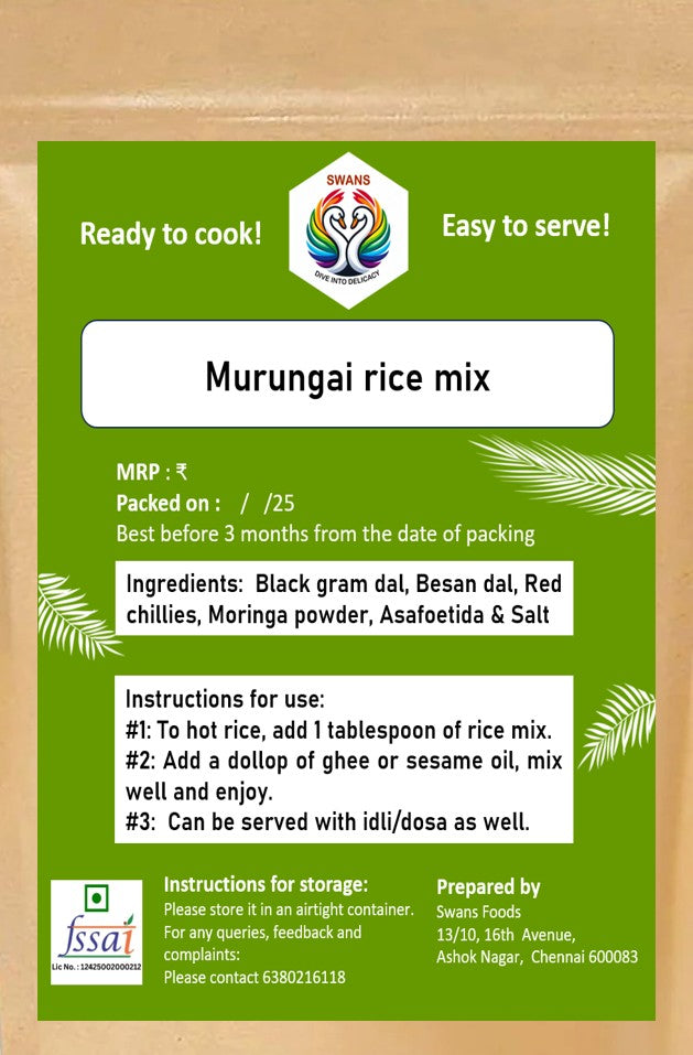 Moringa rice mix/Murungai keerai rice mix