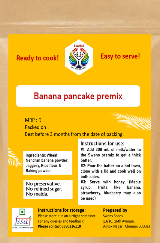 Banana pancake premix